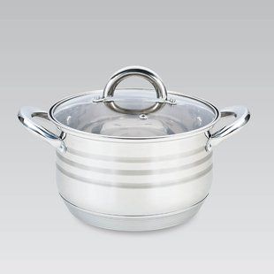 Кастрюля из нержавеющей стали с крышкой Maestro 2.1л MR-3513-16 MR-3513-16 фото