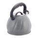 Чайник Kamille Сірий 3л з нержавіючої сталі зі свистком та нейлоновою ручкою для індукції та газу KM-1073G KM-1073G фото 4