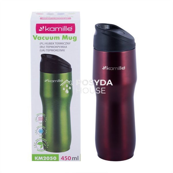 Термокружка 450ml из нержавеющей стали Kamille KM-2050R KM-2050R фото