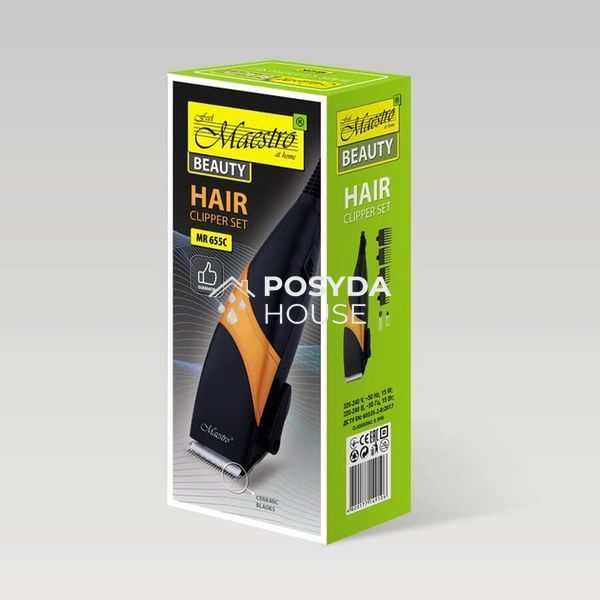 Машинка для стрижки Maestro MR-655C-BLACK MR-655C-BLACK фото