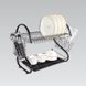 Сушилка из нержавеющей стали для посуды настольная MR-1025-53-BLACK MR-1025-53-BLACK фото 2