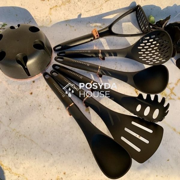 Набор кухонных принадлежностей из нейлона Edenberg EB-3607 Black EB-3607 Red фото