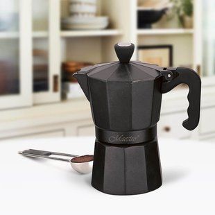 Кавоварка гейзерна 9 чашок 450 мл Maestro MR-1666-9-BLACK MR-1666-9-BLACK фото